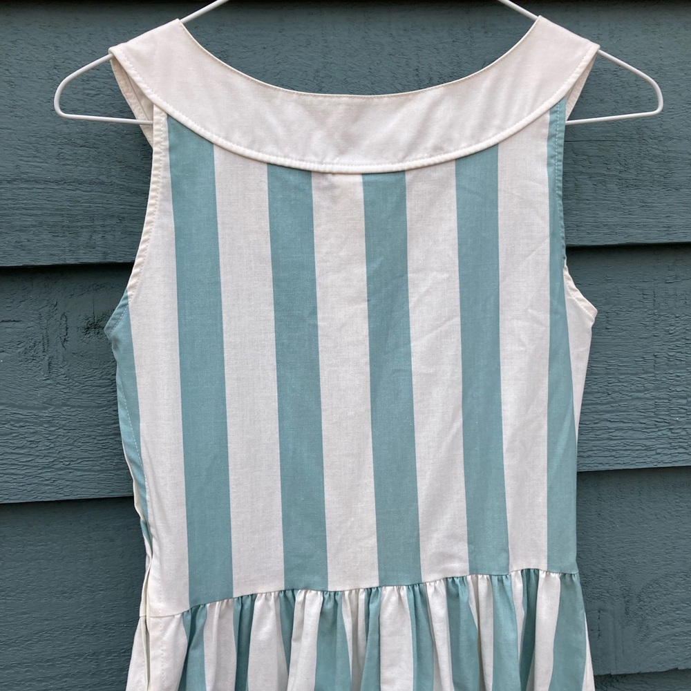 VINTAGE Laura Ashley Mother & Child Striped Tank Dress 4 - Picture 5 of 8